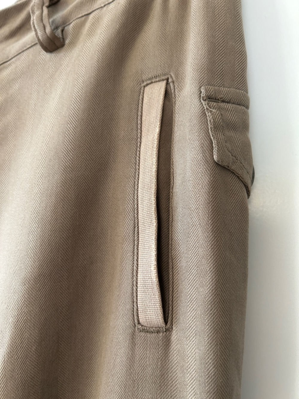 Da-Nang Cargo Pant Sz M w MEASUREMENTS Washable Silk Tan - Picture 4 of 14